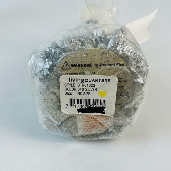 NEW Living Quarters Christmas Tree Candles - Silver Bling - Set of 3 - Picture 4 of 8
